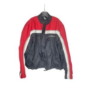 Motoboss men's Motorcycle jacket red, Black XXL